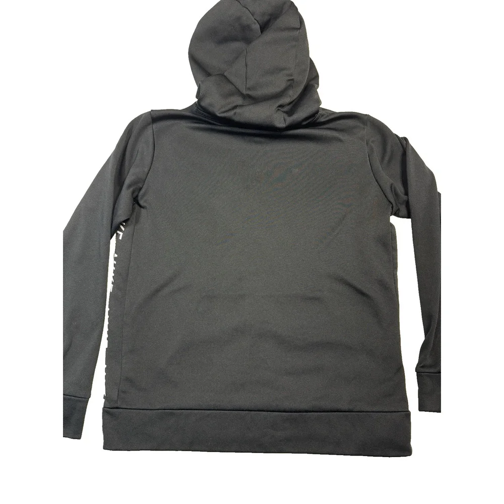 Nike Vintage Black Hoodie Rare Center Swoosh Logo Sleeve Print Size M Men’s